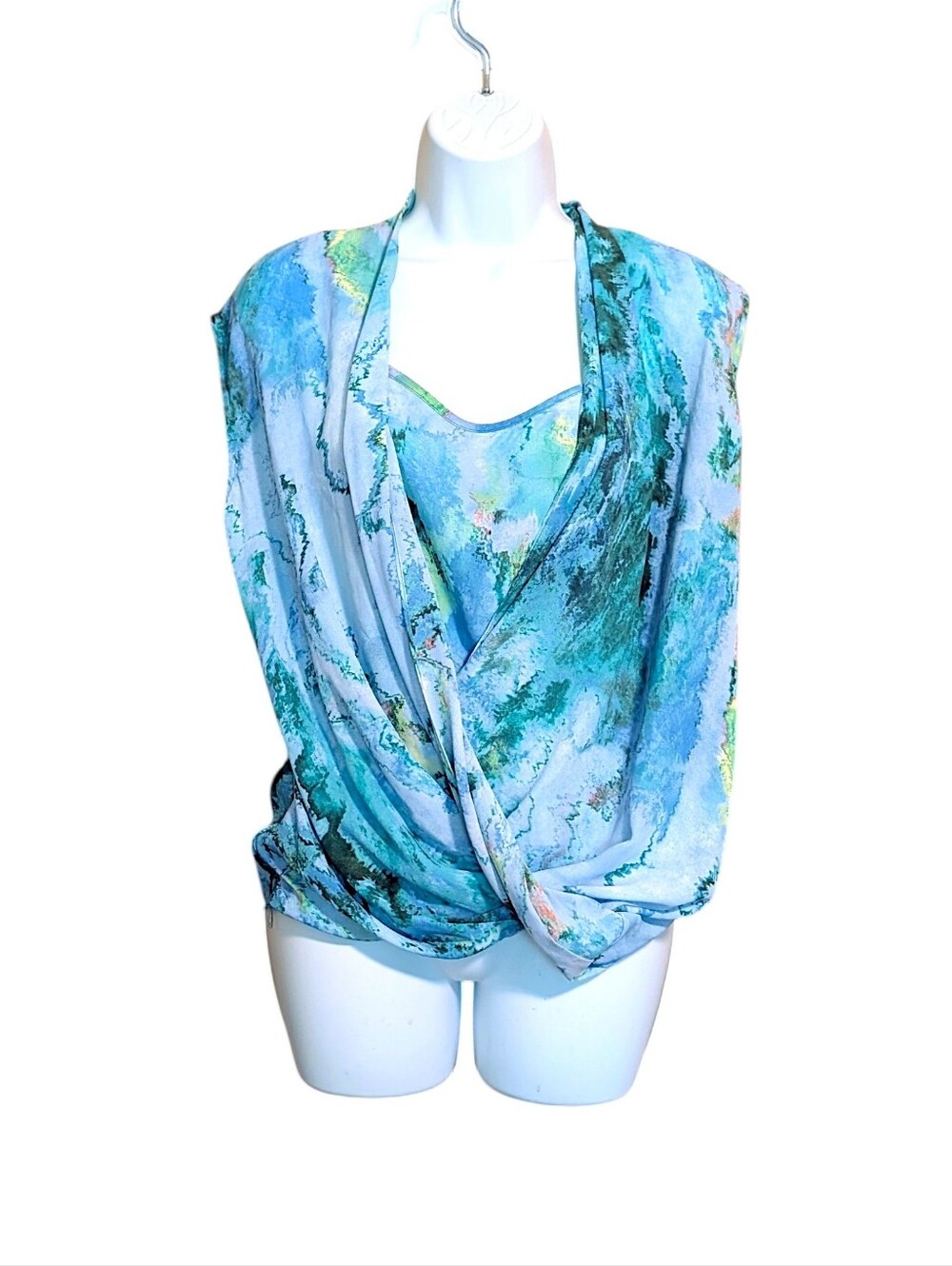Mossimo Watercolor Layered Surplice Blouse